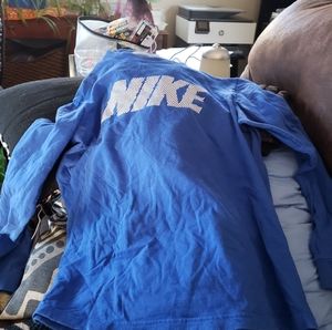 Boys Blue Nike Long-sleeved Shirt